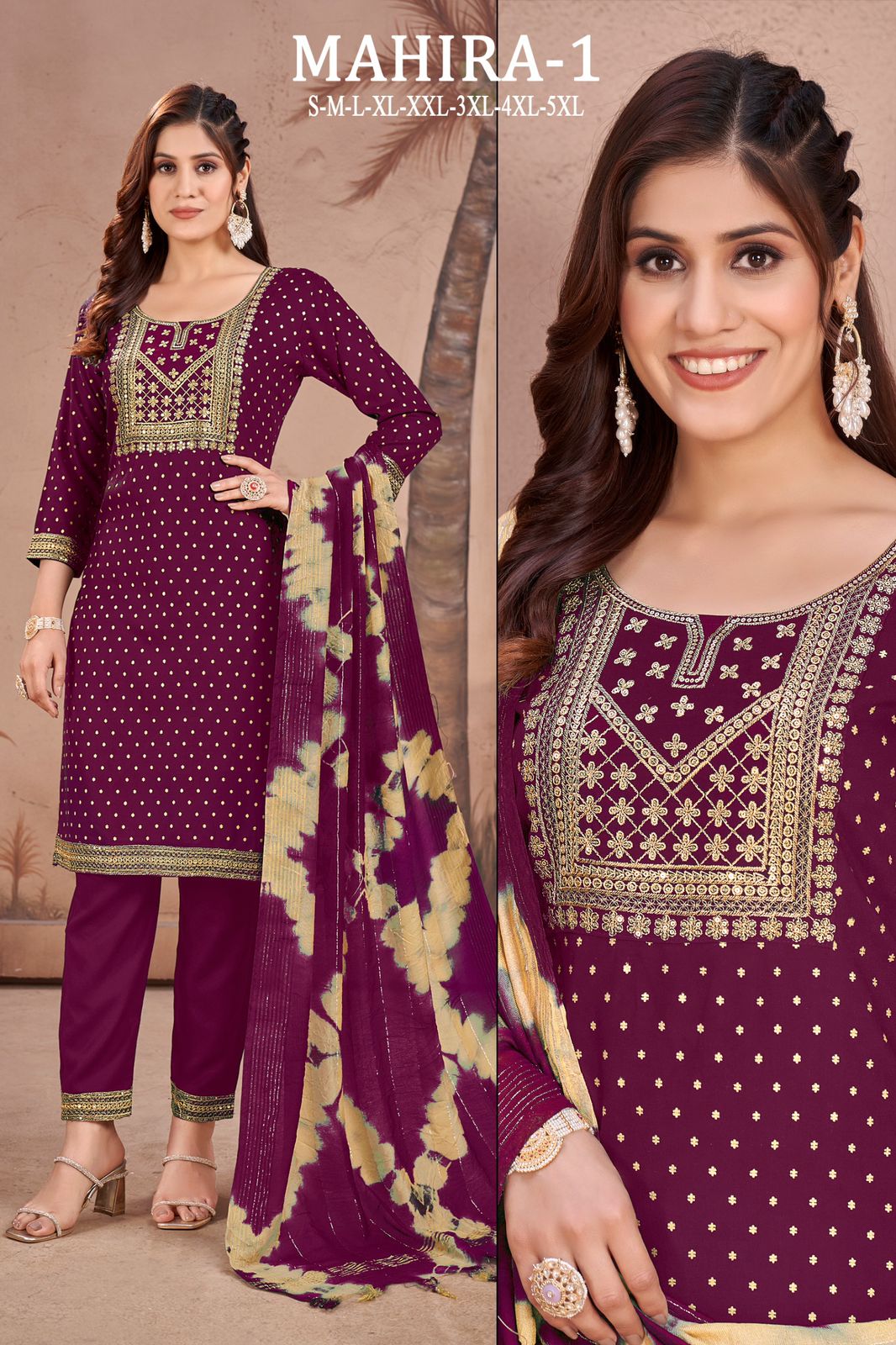 Mahira 1 By Sangeet Rayon Gold Printed Kurti With Bottom Dupatta Wholesale Shop In Surat